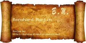 Bernhard Martin névjegykártya
